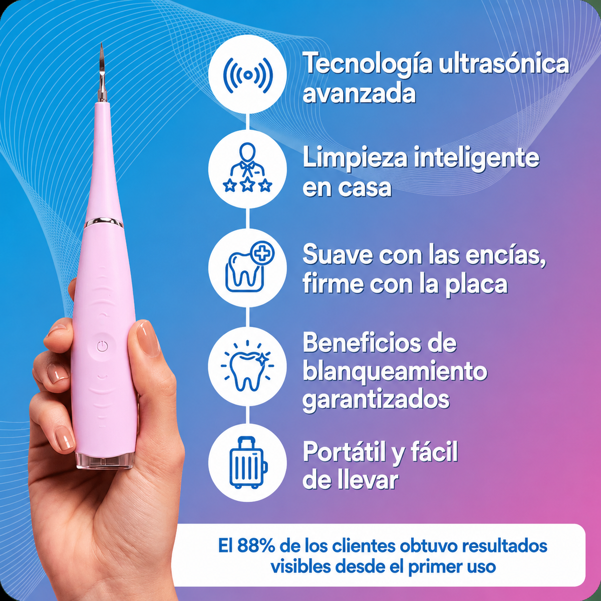 Limpiador ultrasónico de dientes