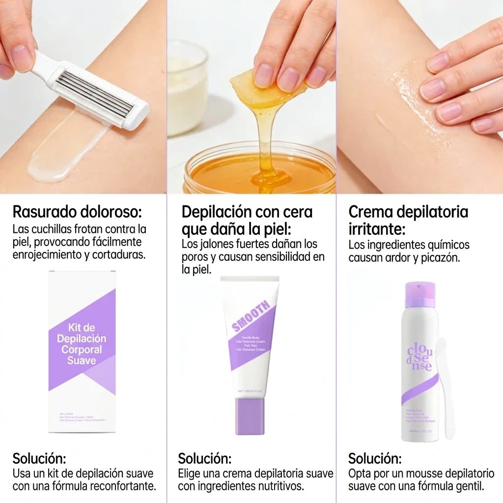 Juego de Crema Depilatoria Suave