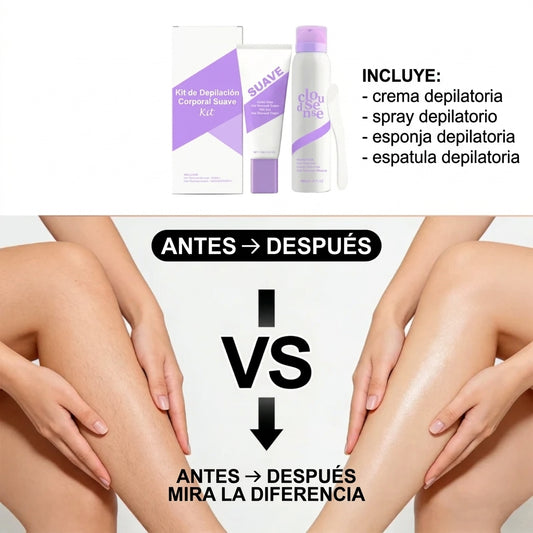 Juego de Crema Depilatoria Suave